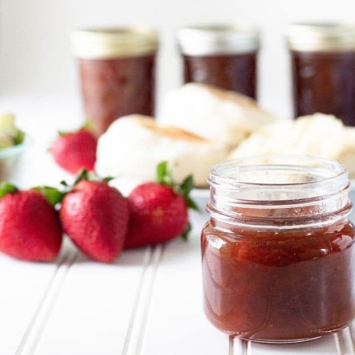 Instant Pot Strawberry Rhubarb Jam for Canning