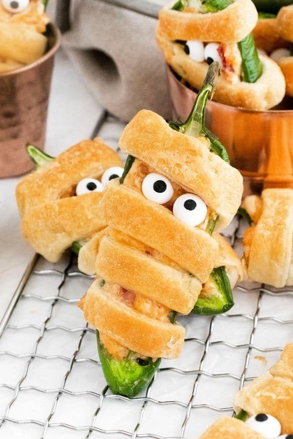 Halloween Mummy Jalapeno Popper Crescent Rolls