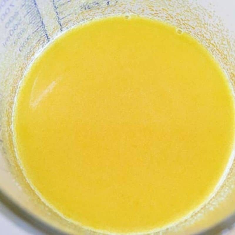 Overhead shot with Jello in water
