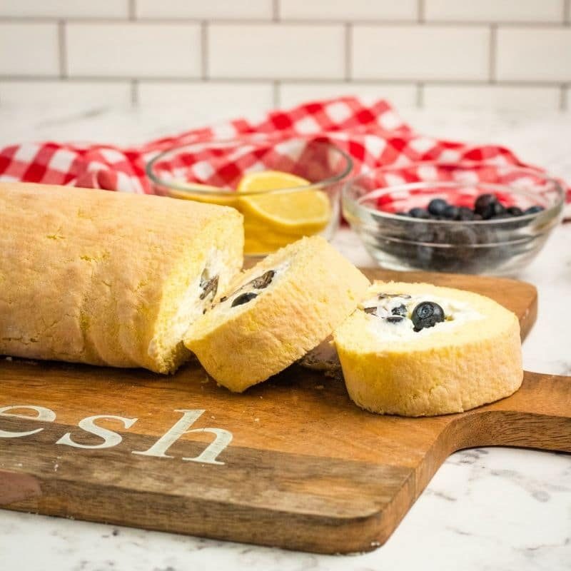Blueberry Lemon Swiss Roll
