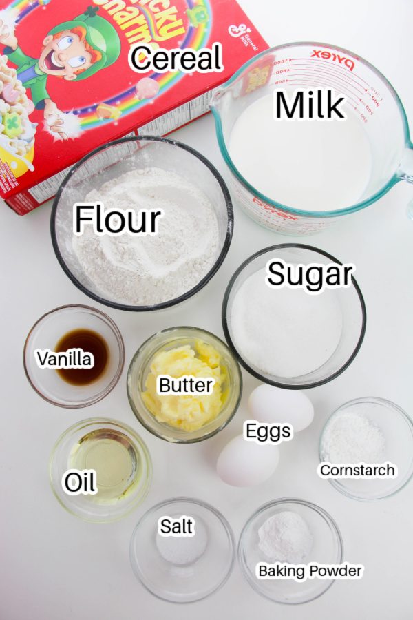 ingredients for lucky charm on table 