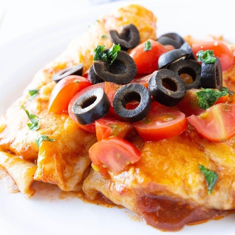 Green Chile Beef Enchiladas
