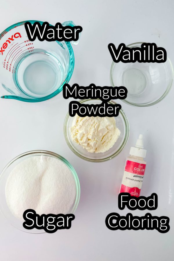 ingredients for meringue cookies 