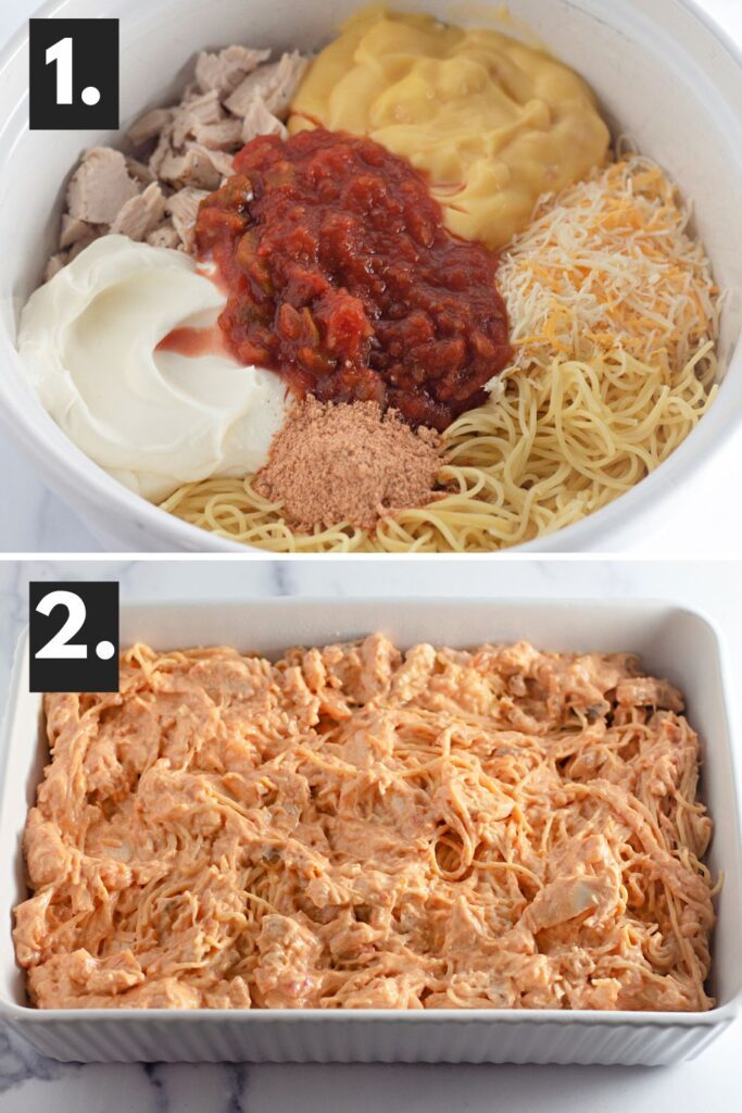 Mexican Chicken Spaghetti Casserole