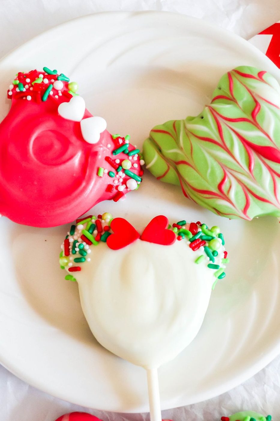 Mickey Mouse Treats on a white plate 