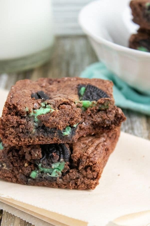 Mint Oreo Brownies