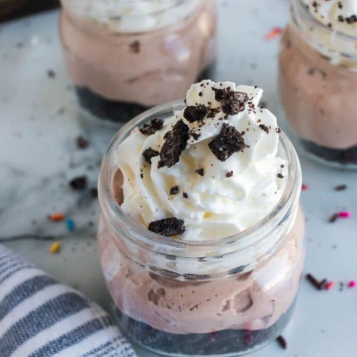 No Bake Oreo Cheesecake Jars