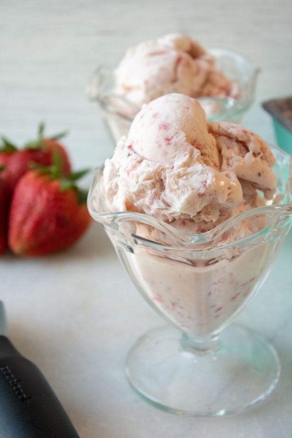 No Churn Strawberry Ice Cream