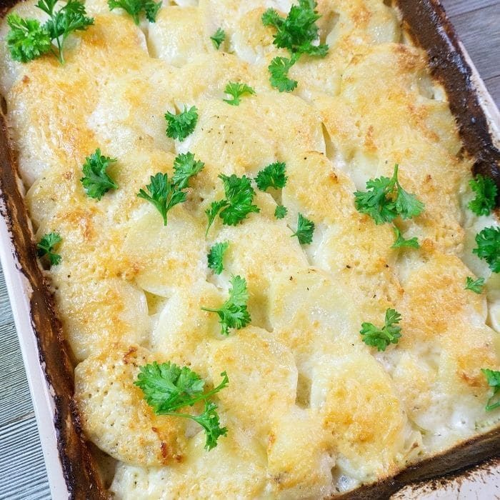 Garlic Parmesan Au Gratin Potatoes
