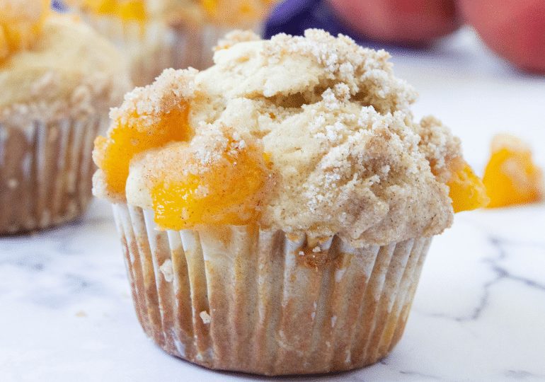 Peach Cobbler Muffins
