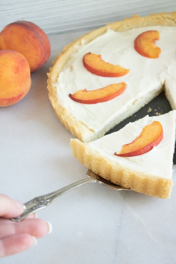 Peach Tart with Sugar Cookie Crust