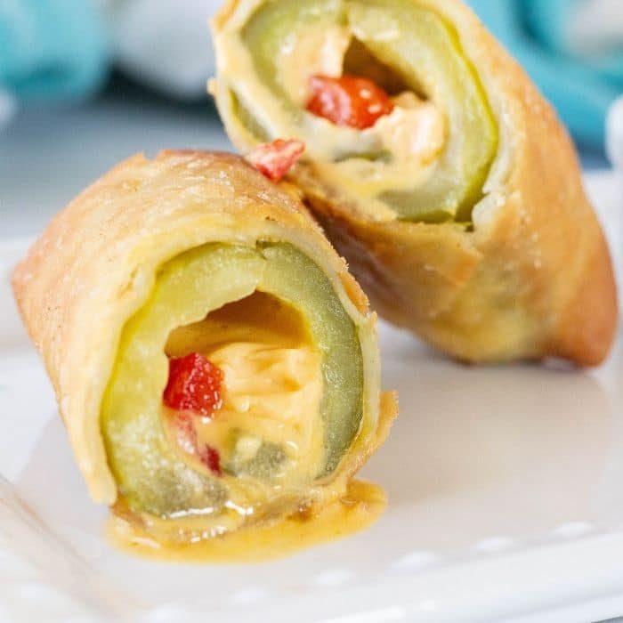 Pimento Cheese Pickle Egg Rolls