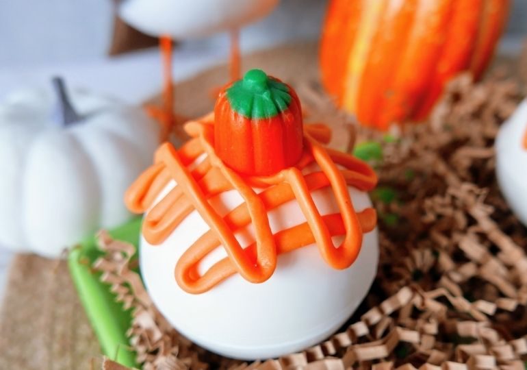 Festive Pumpkin Spice Hot Chocolate Bombs