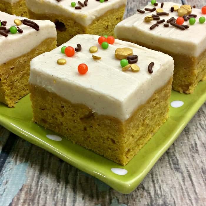 Pumpkin Squares and Cream Cheese Frosting