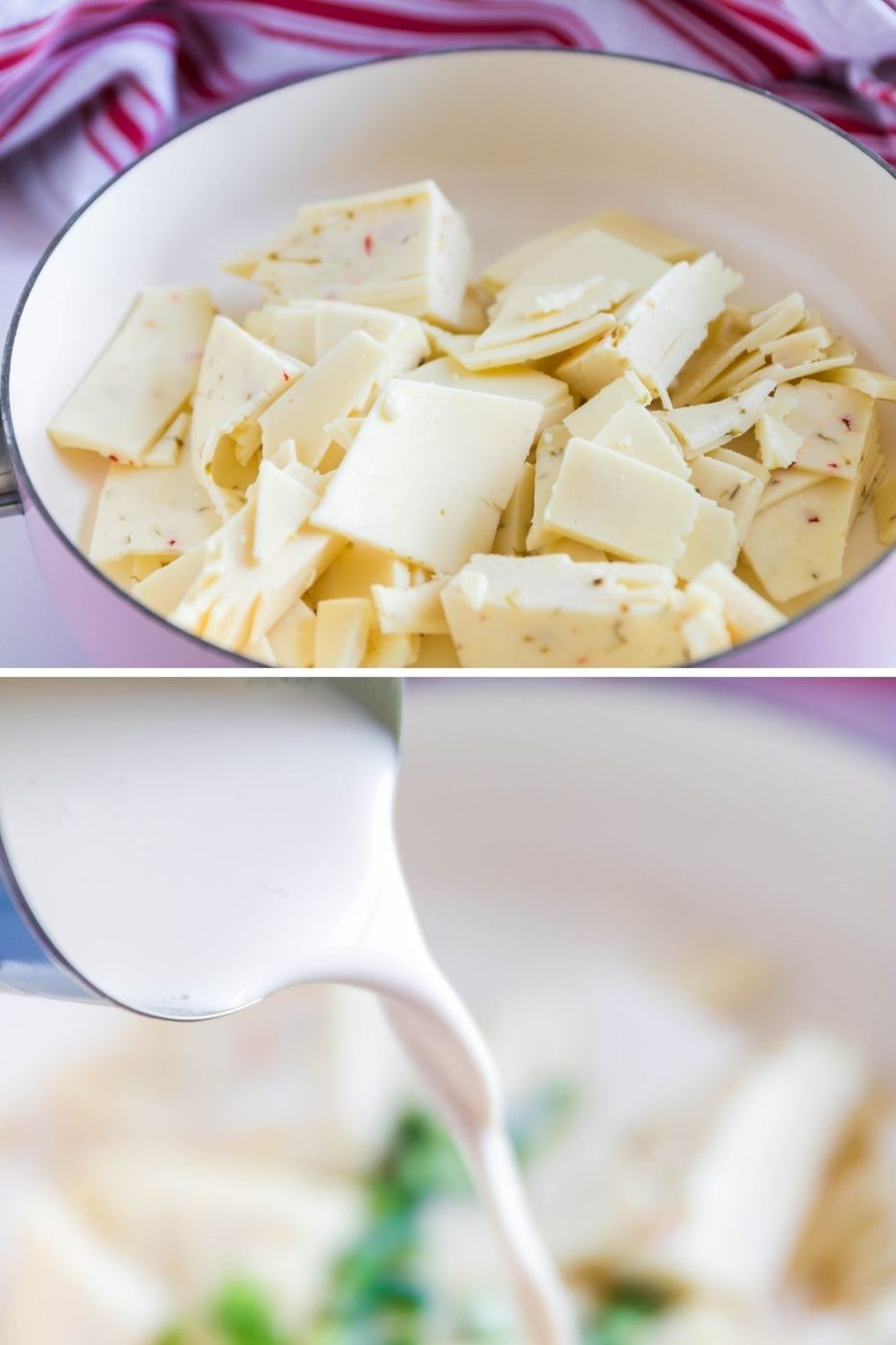 collage on how to make queso blanco dip 
