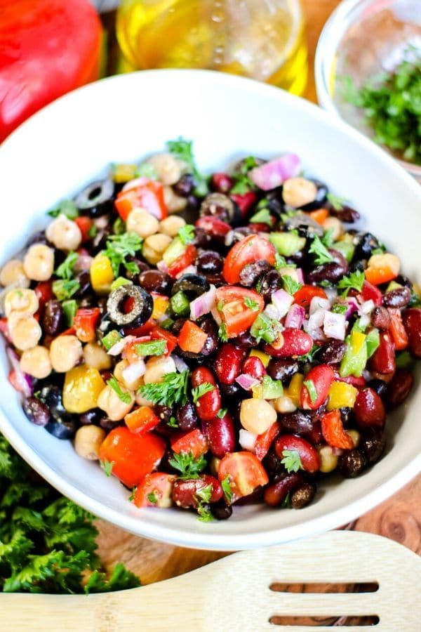 Colorful Rainbow Bean Salad