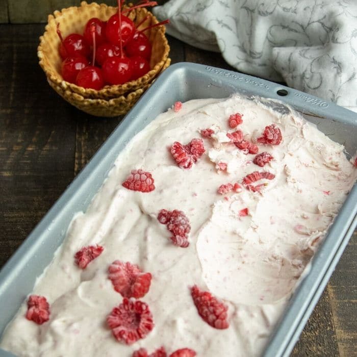 No Churn Raspberry Cheesecake Ice Cream