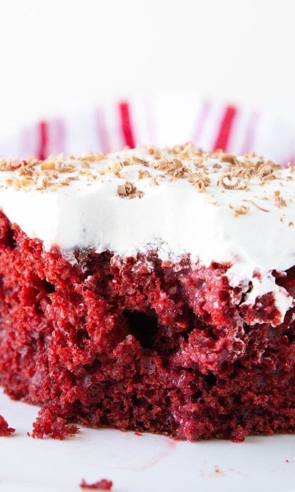 poke cake on a plate