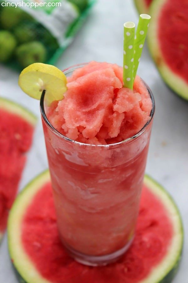 Watermelon Recipes- Watermelon Key Lime Slush-Cincy Shopper