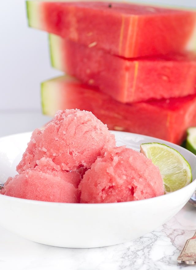 Watermelon Recipes - Watermelon Sorbet- Cookie Dough and Oven Mitts 