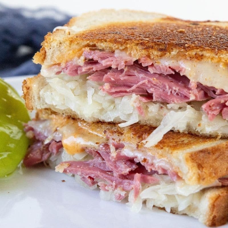 Corned Beef Reuben on a Bun