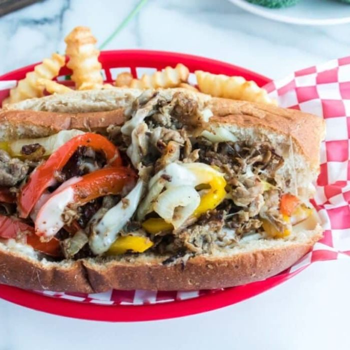 Skillet Shaved Steak on a Bun