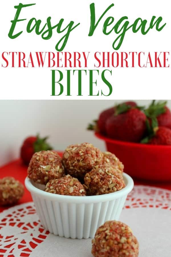 Skinny Strawberry Shortcake Bites -Vegan and Gluten-Free