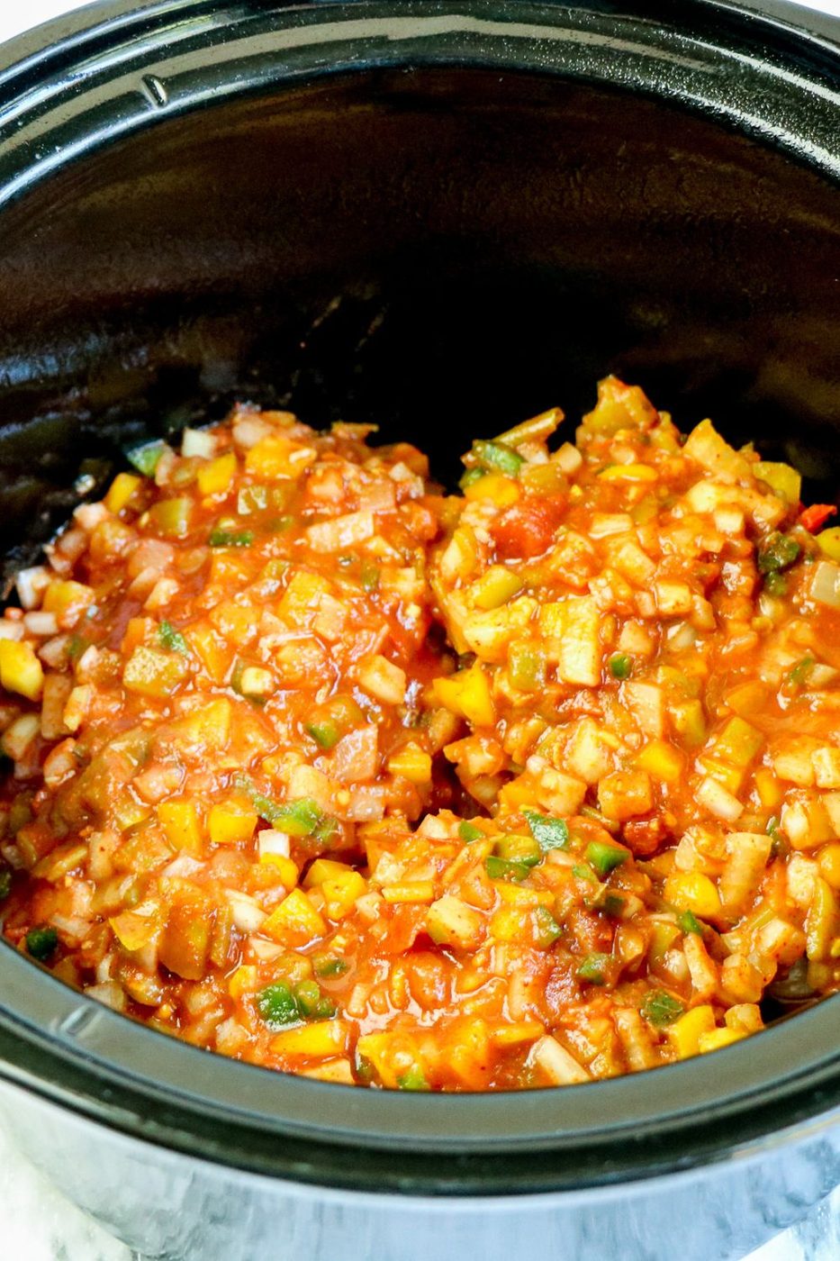 chicken and veggies in slow cooker