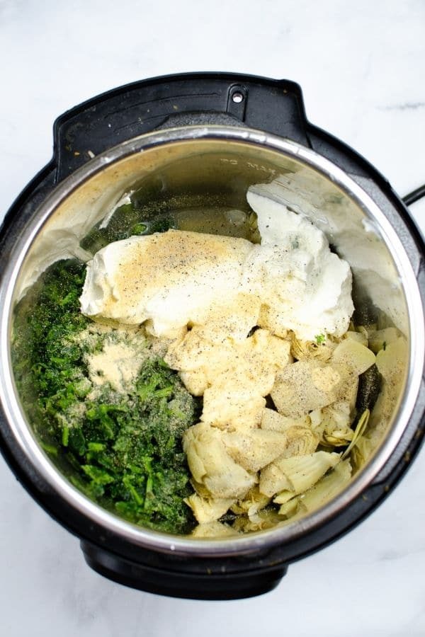 spinach dip in Instant Pot