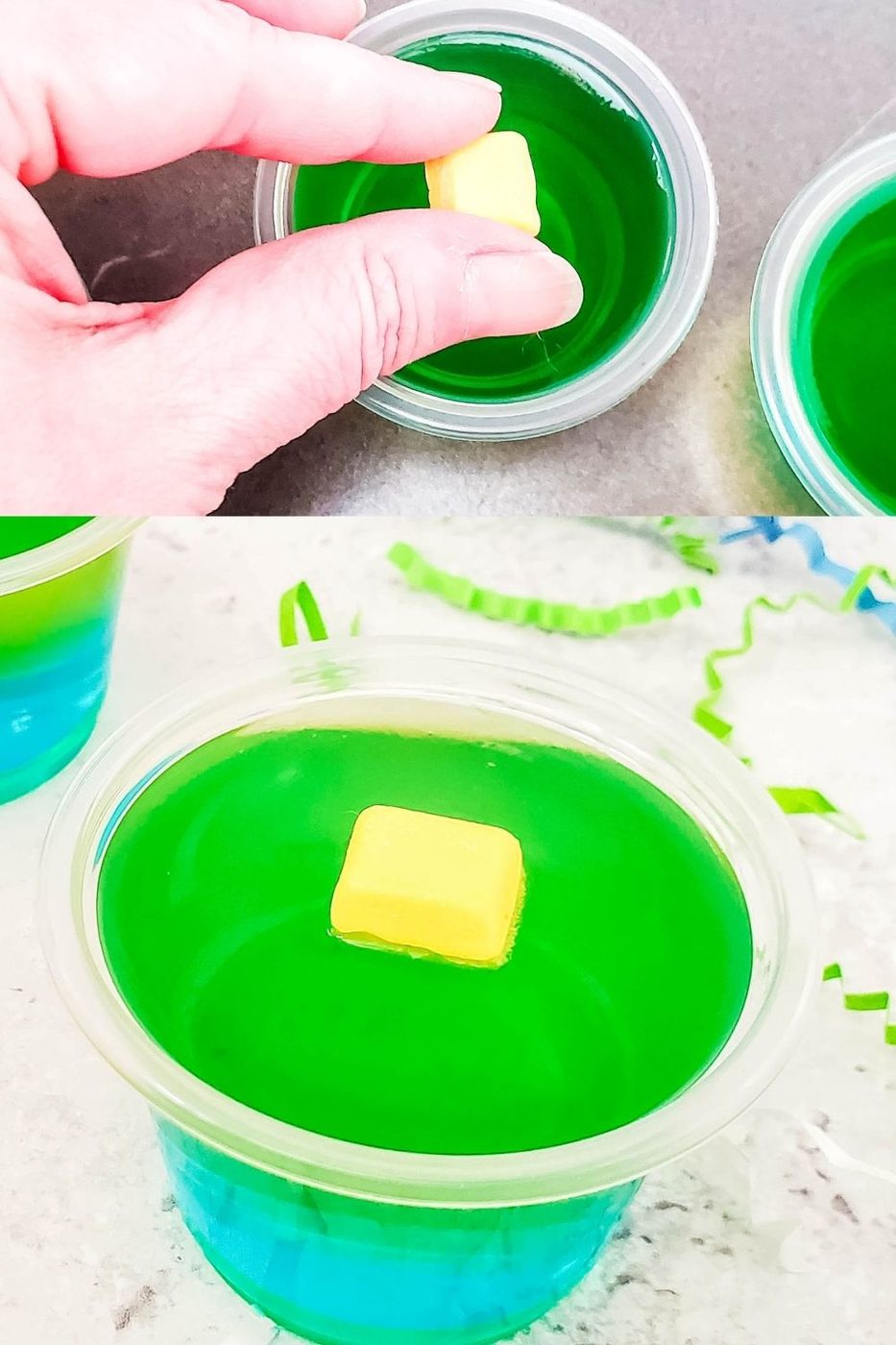 rum jello shots collage