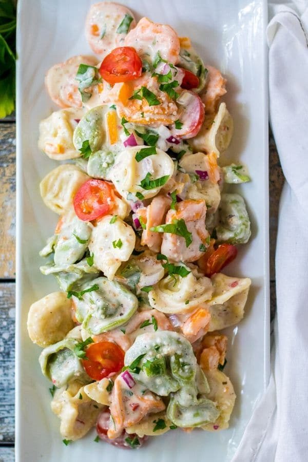 Tortellini Pasta Salad and Homemade Sauce