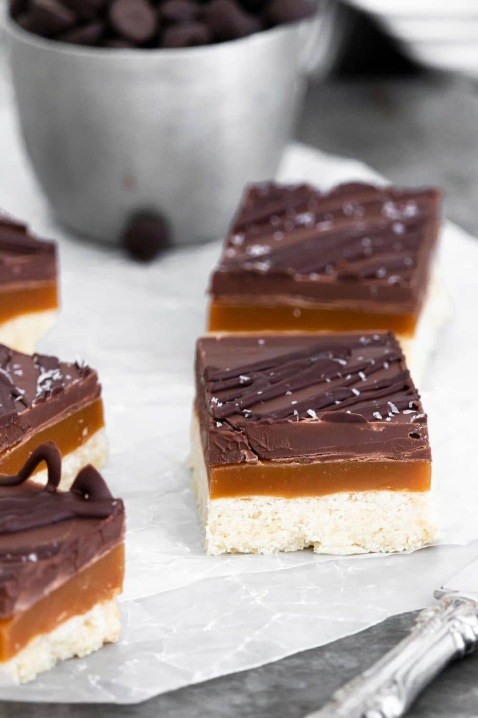 From-scratch Twix Bars