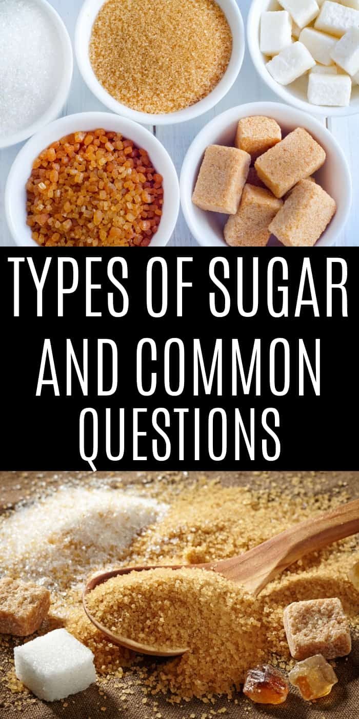different kinds of sugar