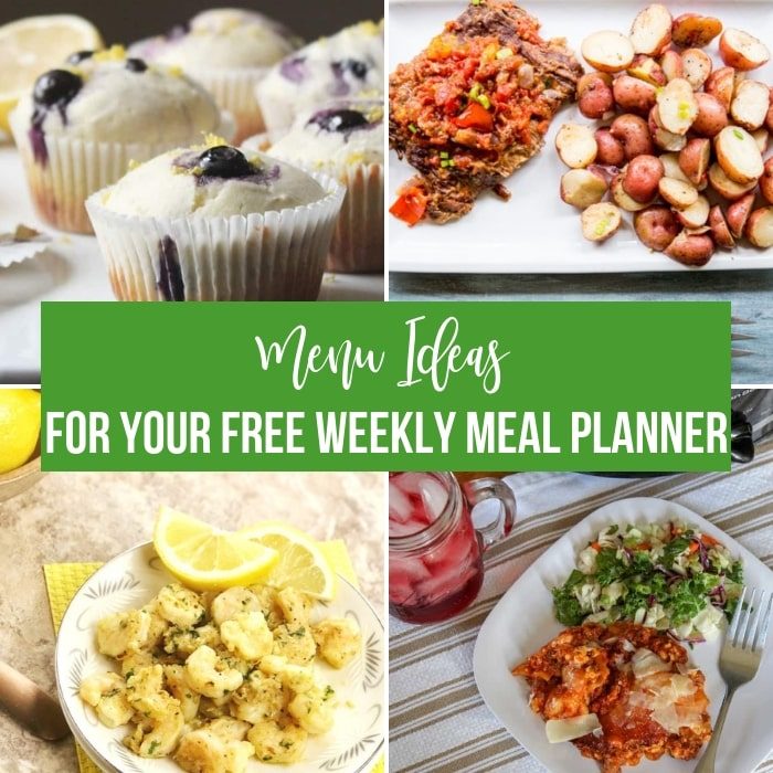 weekly menu planner template