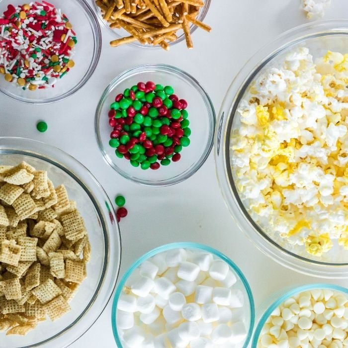 ingredients for Chex Trail Mix