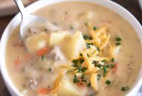 Lighter Cheeseburger Soup