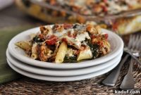 Robust Sausage Bright Pesto Ziti Bake