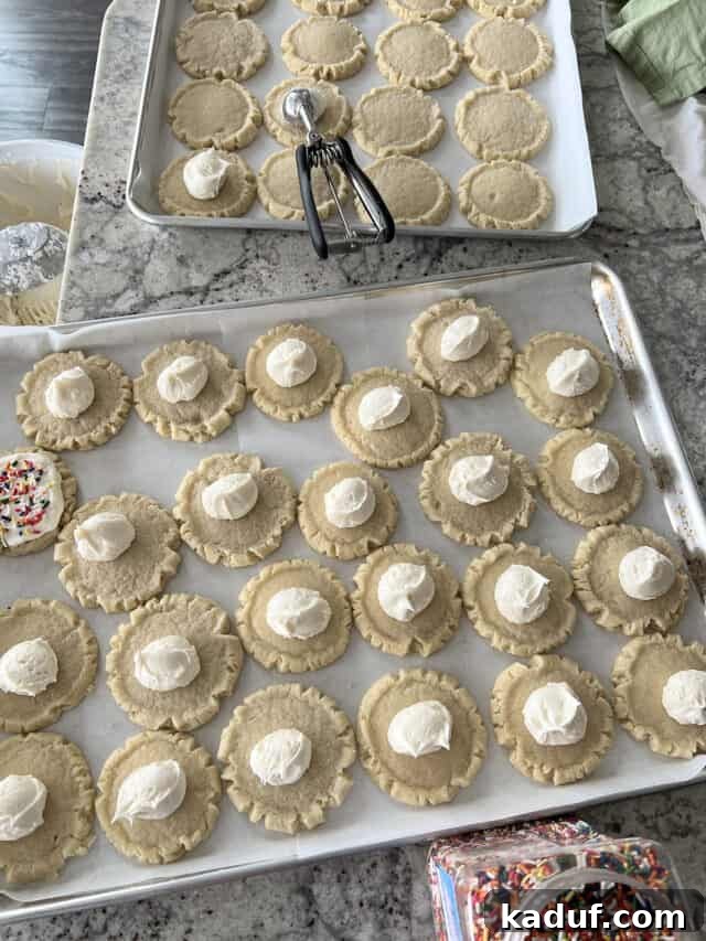 Camp Kitchen Secrets Menus Tips and Resources for Feeding Big Groups 8 Frosted swig sugar cookies on sheet pan.
