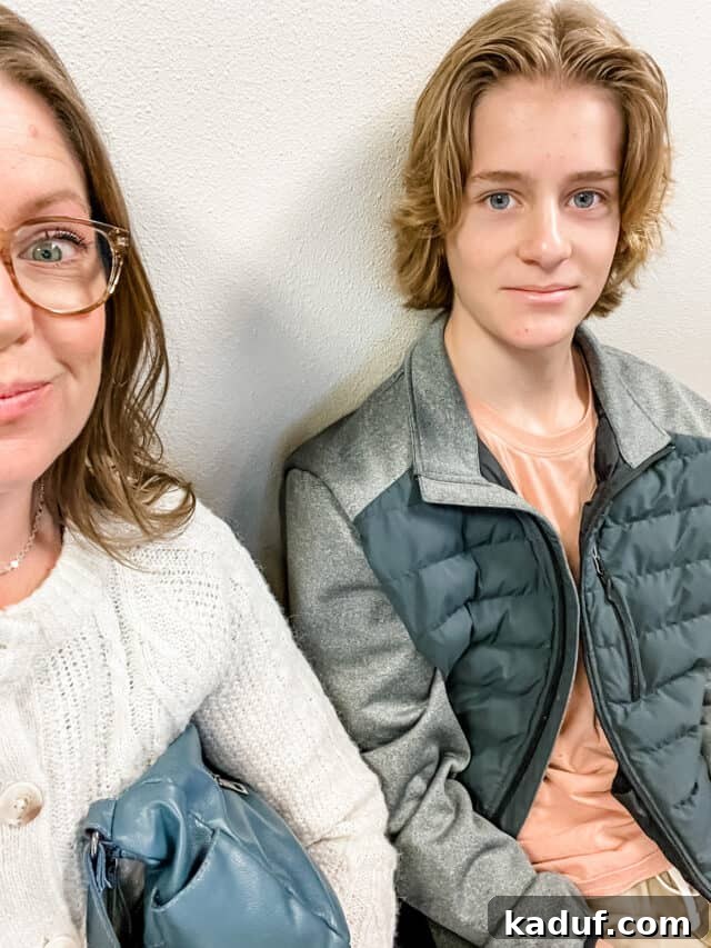 Weekend Contemplations 5 Mom and son selfie, capturing a sweet and genuine connection.