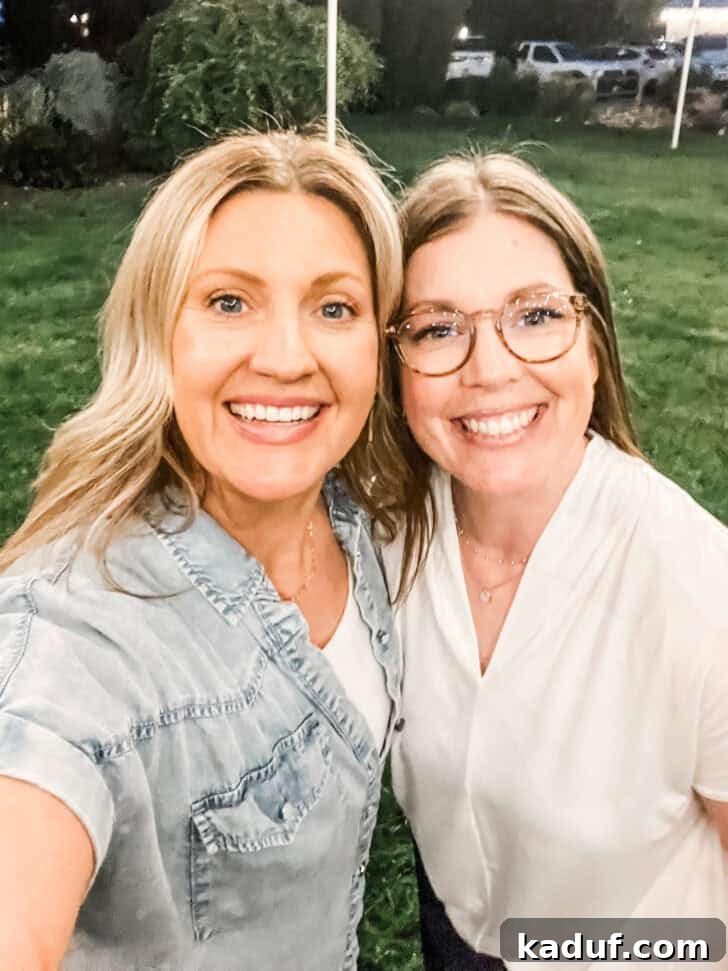 Friday Thoughts: A Brain Dump 10 Two friends taking a cheerful selfie at the Mel's Kitchen Cafe cookbook launch party, celebrating the event.