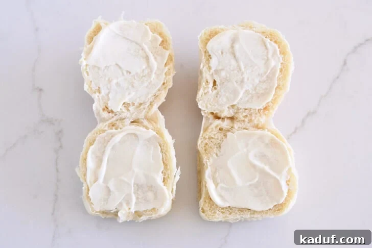 The Ultimate Turkey Leftover Sandwich Experience 4 Rolls Spread with Mayonnaise