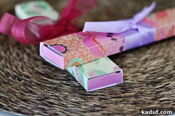 Homemade Valentine Chocolate Gift Boxes 4 two colorful long paper boxes with ribbons tied in the middle