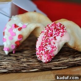 Homemade Fortune Cookies with sprinkles