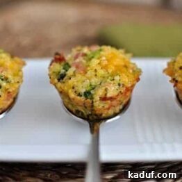 Cheesy Ham Broccoli Quinoa Poppers 4 Cheesy Ham and Broccoli Quinoa Bites