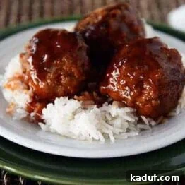 Sweet and sour meatballs dish