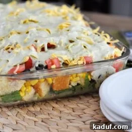 Stacked Mexican Cornbread Salad 5 Delicious Mexican Cornbread Layered Salad