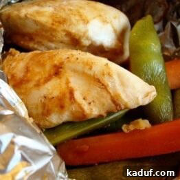 Savory Chicken and Vegetable Foil Dinners 2 Foil Packet Chicken with Peas and Carrots