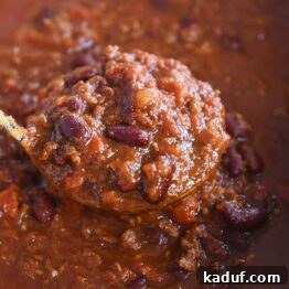 Rich & Hearty Slow-Cooked Chili 8 A delicious and comforting bowl of Classic Slow Cooker Chili.