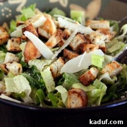 Delicious Caesar Salad with Homemade Dressing