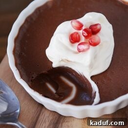 Chocolate Pots de Creme in a ramekin